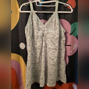 Torrid Size 1 Mint Green Lace Mini Dress Sexy Lingerie Nighty Pajamas